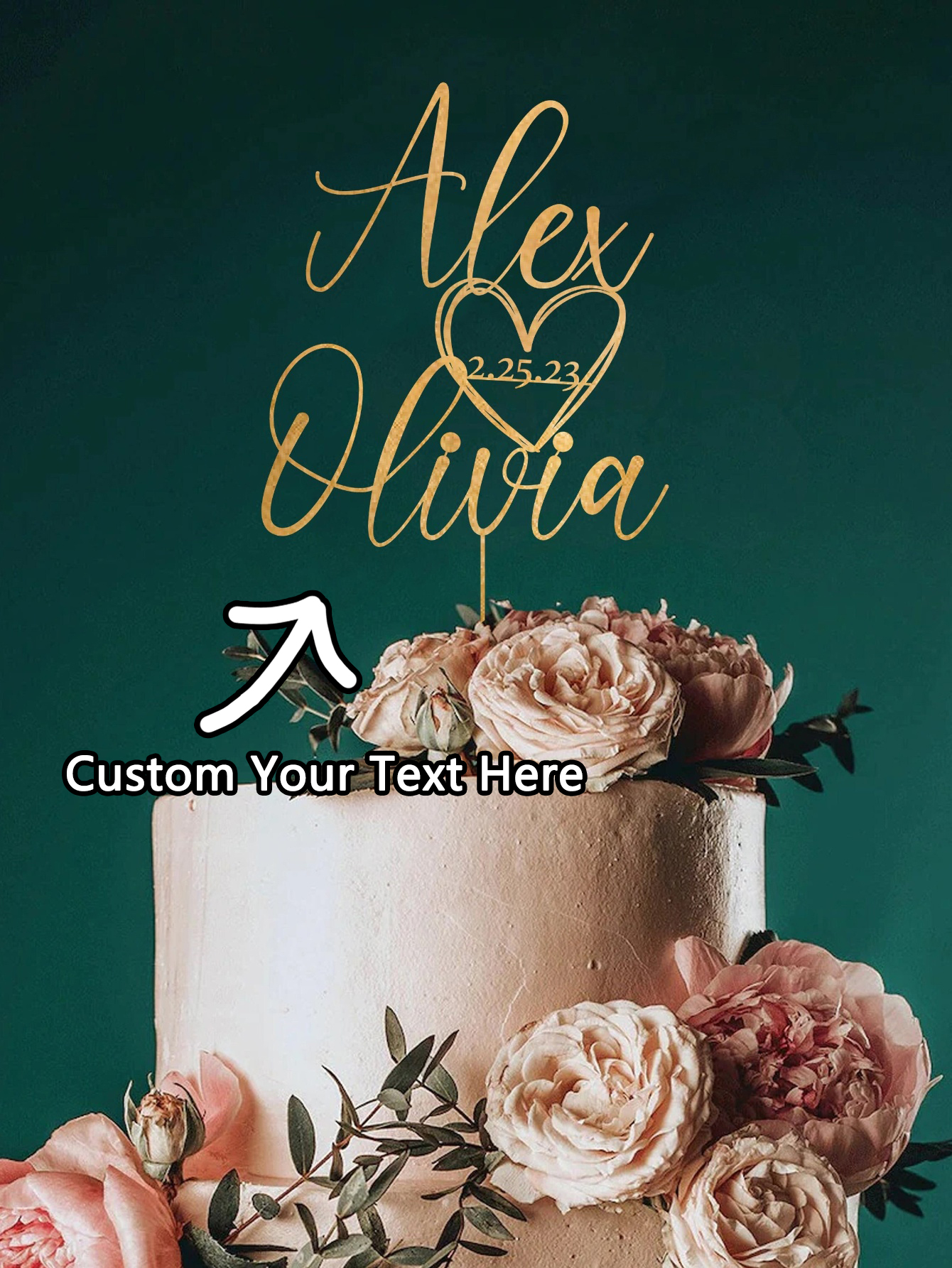 Industrial Laser Marker - Custom Cake Topper - 1PC Personalized
