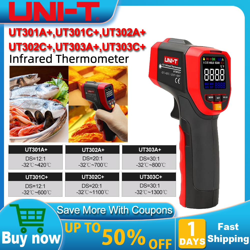 Industrial Infrared Laser - UNI-T UT301A+ UT301C+ Non Contact Infrared