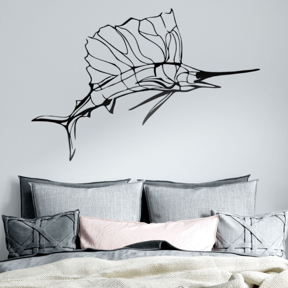 Industrial Laser Power - Swordfish Nautical Metal Wall Art Laser