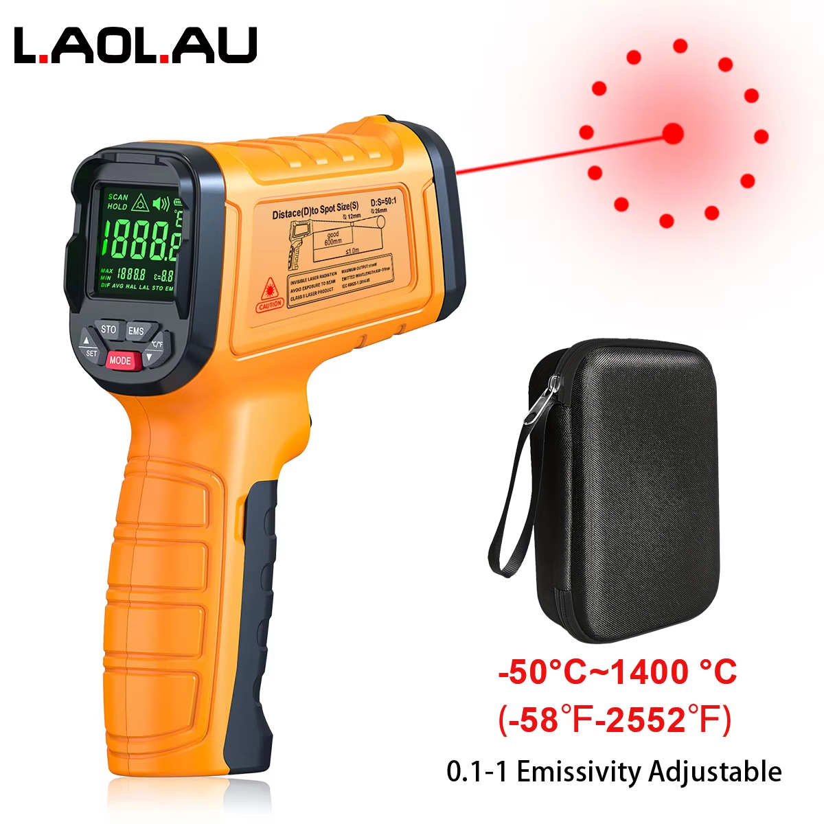 Industrial Infrared Laser - DT1000 DT1600 Infrared Thermometer Professional 13