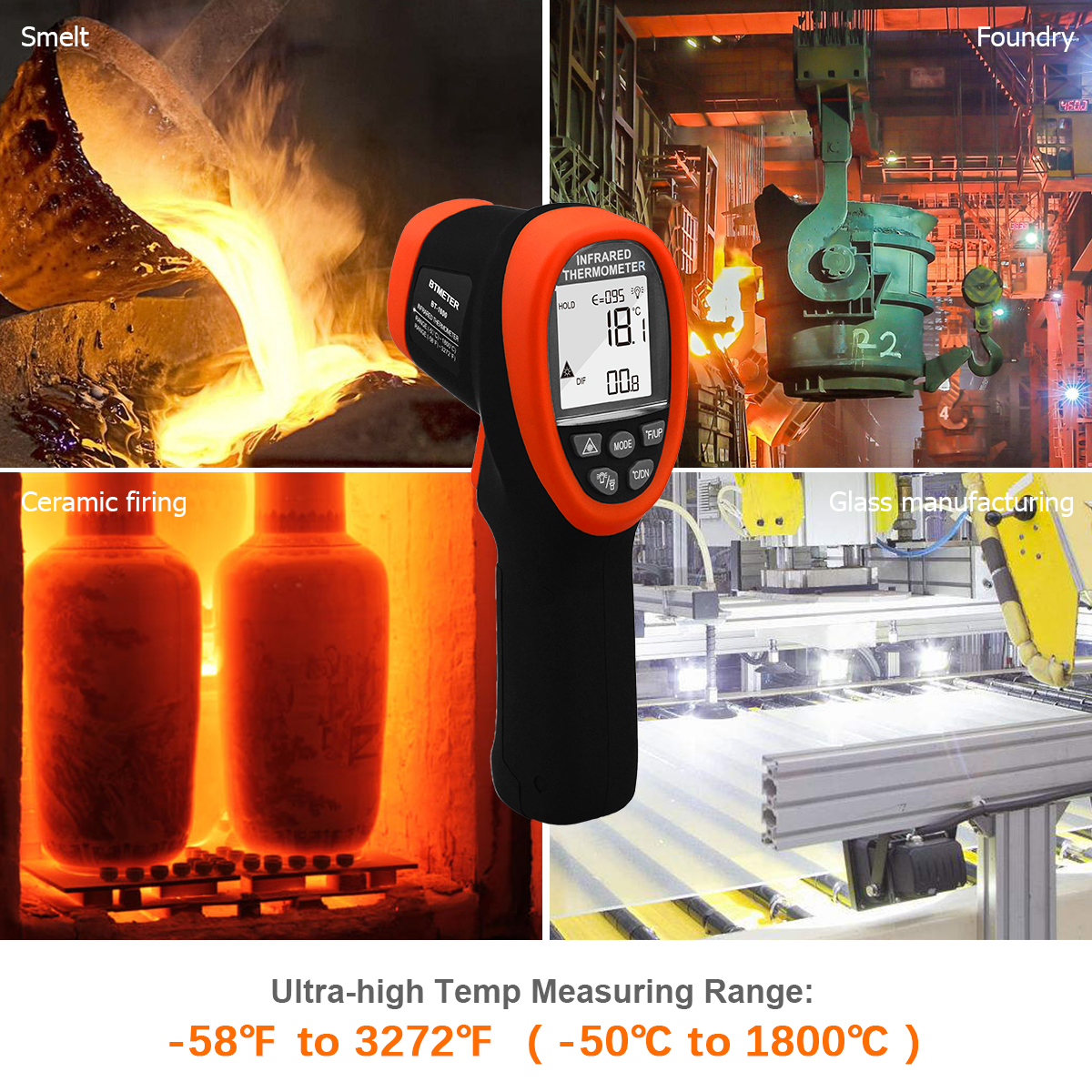 Non Contact Infrared Thermomet - Industrial Infrared Laser incelemesi ve fiyatı