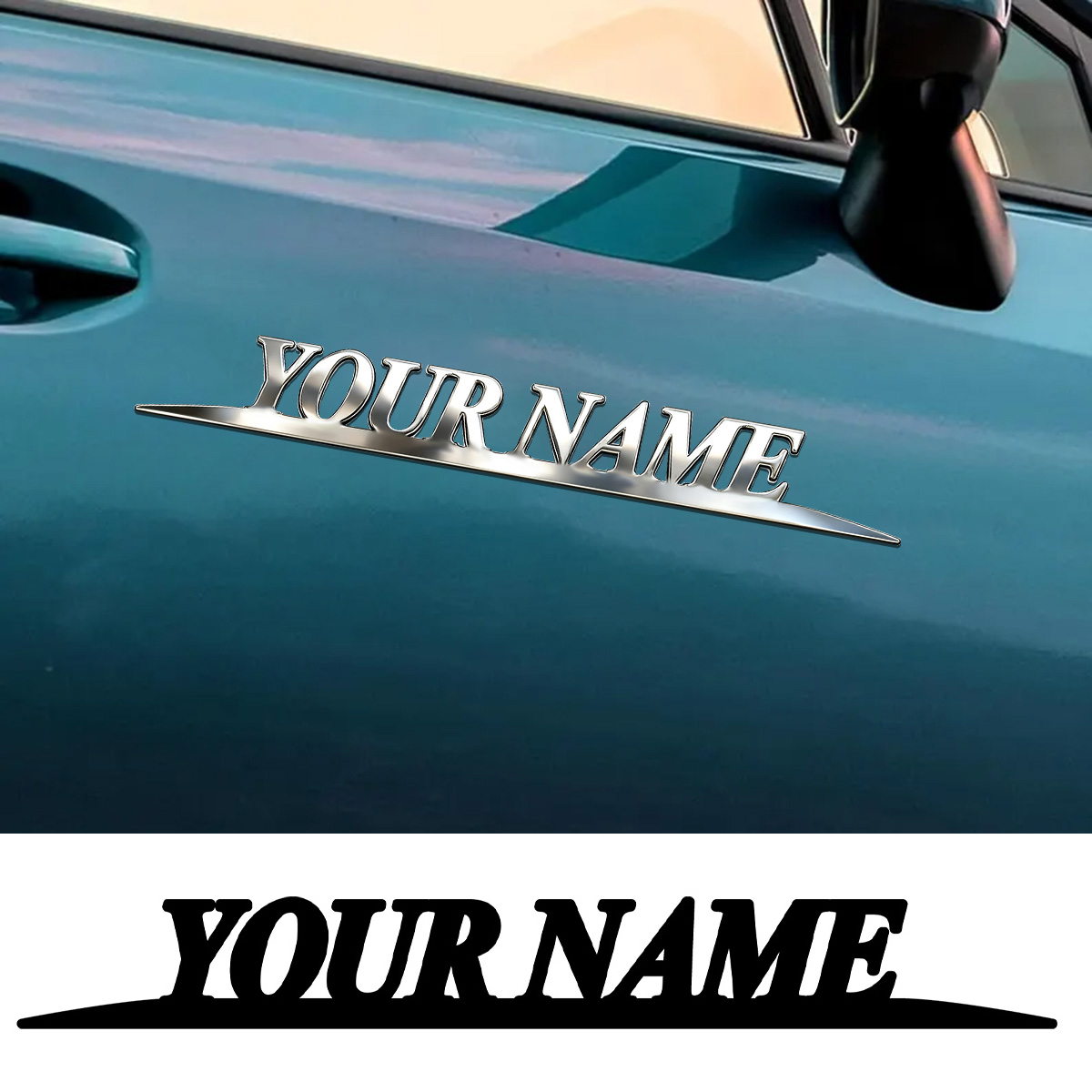 Metal Trendy YOUR NAME Sticker - Industrial Laser Power incelemesi ve fiyatı