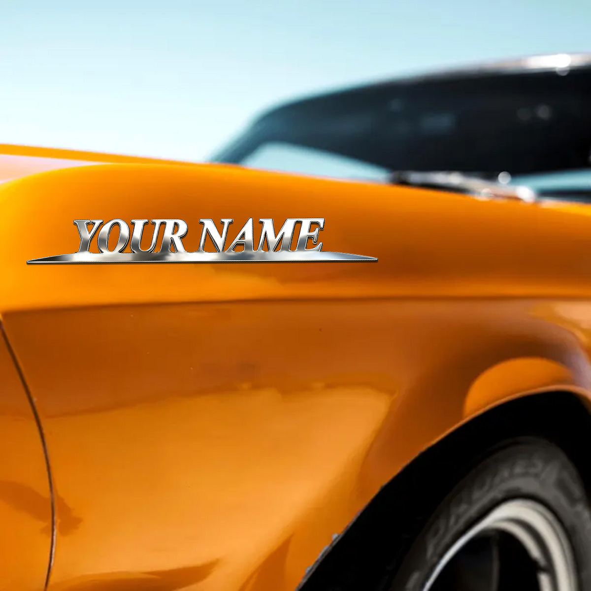 Metal Trendy YOUR NAME Sticker - Industrial Laser Power incelemesi ve fiyatı