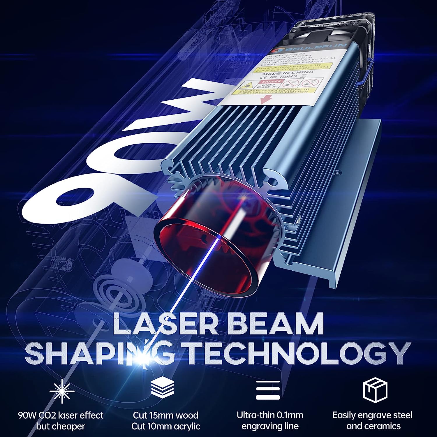 SCULPFUN S9 Laser Engraver 90W - Industrial Laser Solutions incelemesi ve fiyatı