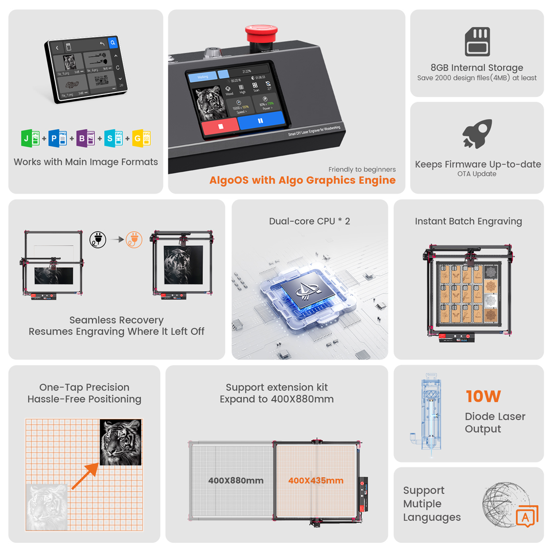 AlgoLaser DIY KIT MK2 10W Lase - Industrial Laser Cutting incelemesi ve fiyatı
