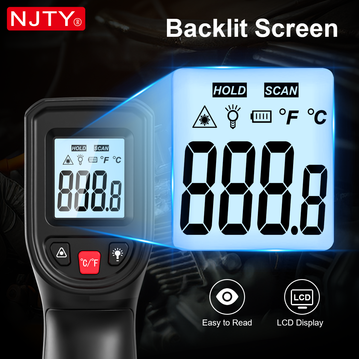 NJTY T600 Infrared Thermometer - Industrial Infrared Laser incelemesi ve fiyatı