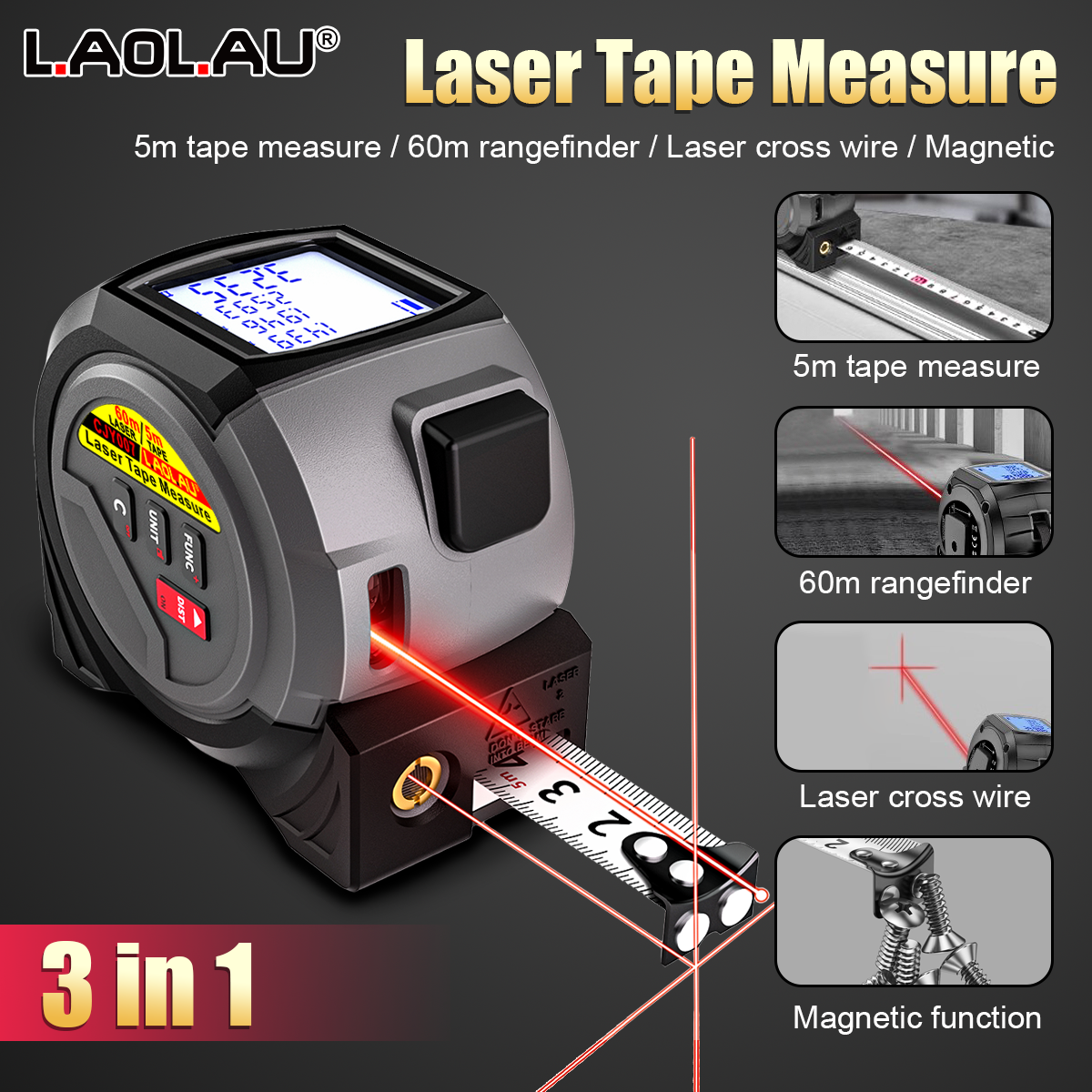 3-In-1 Laser Rangefinder 5m Ta - Industrial Laser Power incelemesi ve fiyatı