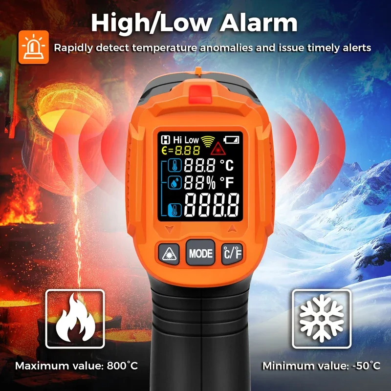 -50~380C Infrared Thermometer  - Industrial Infrared Laser incelemesi ve fiyatı