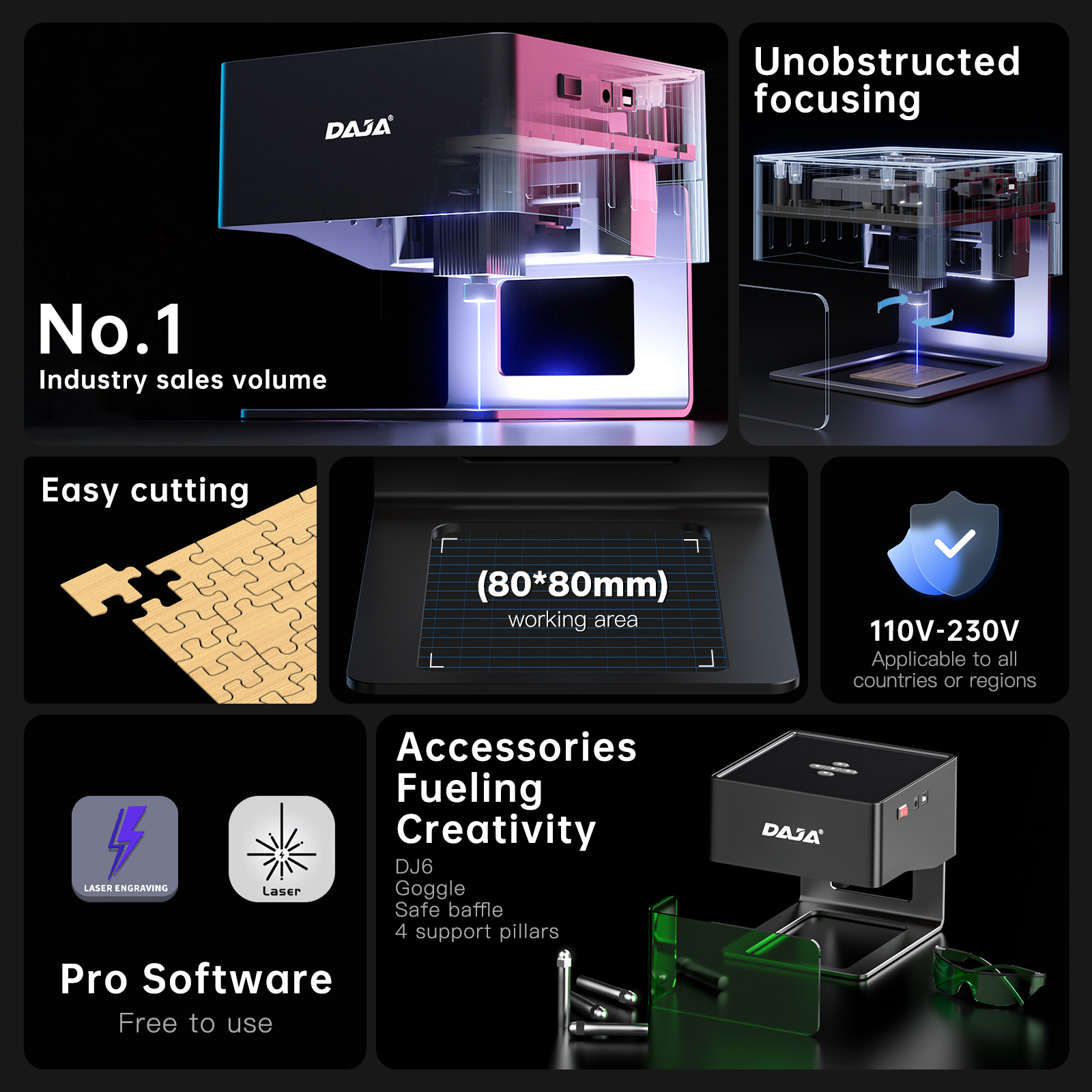 DAJA DJ6 Mini Portable Laser E - Industrial Laser Cutting incelemesi ve fiyatı